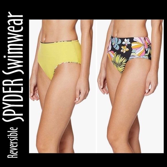 SPYDER Reversible High Waist Bikini Bottom - Picture 1 of 13